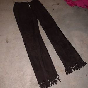 👖VINTAGE CACHE fringe pants!